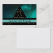 Gouden Kosmische Ei Symbool Logo Visitekaartje (Voorkant / Achterkant)