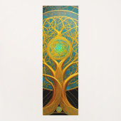 Gouden kosmische levensboom yogamat (Voorkant)
