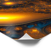 Gouden kosmische spiraal perfect poster (Hoek)