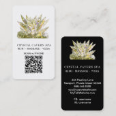 *~* Gouden Kosmische Sprankelende Magische QR Kris Visitekaartje (Voorkant / Achterkant)