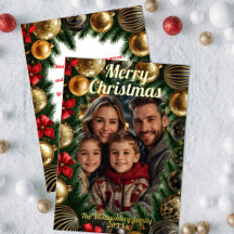 Gouden kralen dennen takken kerstkrans foto