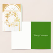 Gouden krans folie kerst wenskaart folie kaarten (Display)