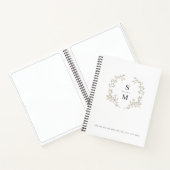 Gouden krans moderne elegante bruiloft planning notitieboek (Binnen)