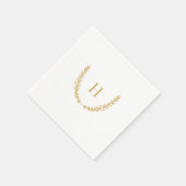 Gouden krans Monogram servetten (Hoek)