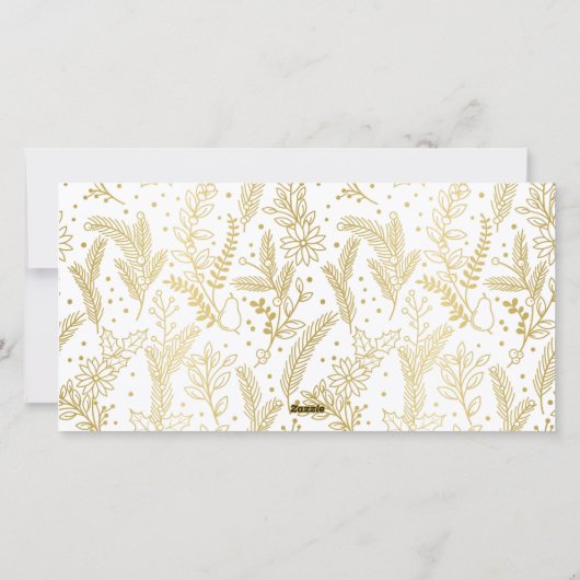 Gouden Krans Monogram Vakantie 2 Foto Kaart (Achterkant)