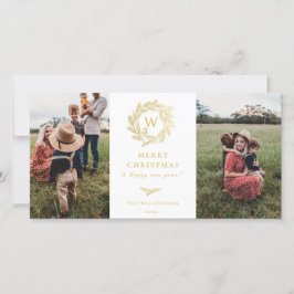 Gouden Krans Monogram Vakantie 2 Foto Kaart