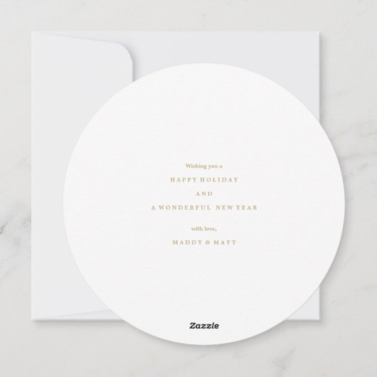 gouden krans | Vakantiefotokaart Feestdagenkaart (Achterkant)