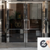 Gouden Krans Zakelijke Winkel Openingstijden Raamsticker (Kantoordeur)