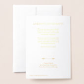 Gouden kransen Elegant begrafenisprogramma Folie Kaarten (Met envelop)