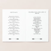 Gouden kransen Elegant begrafenisprogramma Folie Kaarten (Binnen)