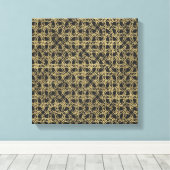 Gouden kras Grijs/Donker moderne glamour mode Canvas Afdruk (Insitu (Houten vloer))