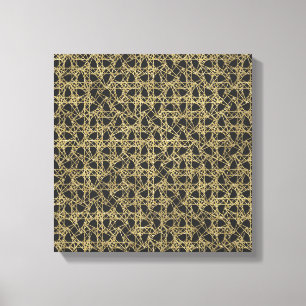 Gouden kras Grijs/Donker moderne glamour mode Canvas Afdruk
