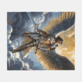 Gouden Krijger van de Hemel Aartsengel Michaël Fleece Deken (Voorkant (Horizontaal))