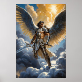 Gouden Krijger van de Hemel Aartsengel Michaël Poster