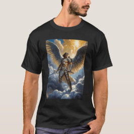 Gouden Krijger van de Hemel Aartsengel Michaël T-shirt