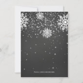 Gouden Krijtbord Sneeuwvlok Kerstfeest Kaart (Achterkant)