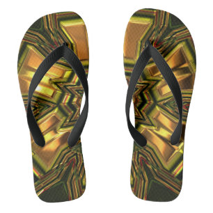 Gouden Kristal Fractal Flip Flops