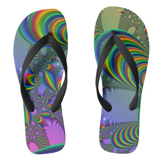 Gouden Kristal Fractal Flip Flops (Voetbed)
