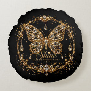 Gouden Kristal Vlinder Schitterende Luxe Sieraden Rond Kussen