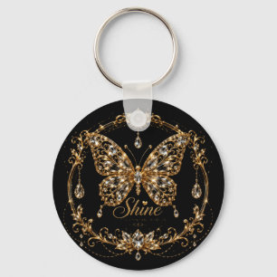 Gouden Kristal Vlinder Schitterende Luxe Sieraden Sleutelhanger