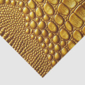 Gouden Krokodil Alligator Huid Faux Lederen Print Tissuepapier (Detail)