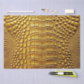 Gouden Krokodil Alligator Huid Faux Lederen Print Tissuepapier (Craft)
