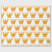Gouden kronen inpakpapier (Vlak)