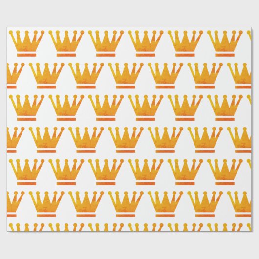 Gouden kronen inpakpapier (Vlak)