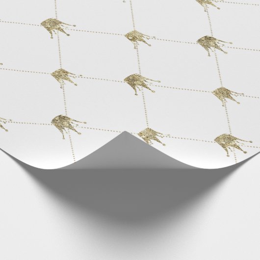 Gouden kronen | Luxe bruiloften Cadeaupapier (Hoek)