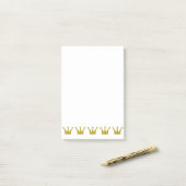 Gouden Kronen Rand + jouw ideeën Post-it® Notes (Op bureau)