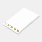 Gouden Kronen Rand + jouw ideeën Post-it® Notes (Schuin)