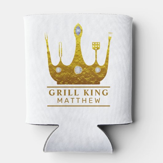 Gouden Kroon BBQ Grill King Maak Uw Eigen Blikjeskoeler (Achterkant)