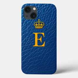 Gouden Kroon Boven Stijlvolle Letter E Case-Mate iPhone Case