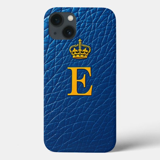 Gouden Kroon Boven Stijlvolle Letter E Case-Mate iPhone Case (Achterkant)