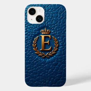 Gouden Kroon Boven Stijlvolle Letter E Case-Mate iPhone 14 Hoesje