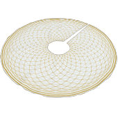 Gouden Kroon Chakra Mandala op Wit Kerstboom Rok (Gekanteld)