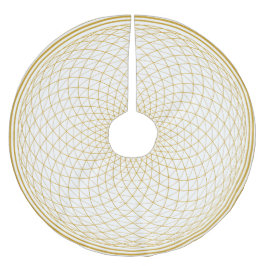 Gouden Kroon Chakra Mandala op Wit Kerstboom Rok