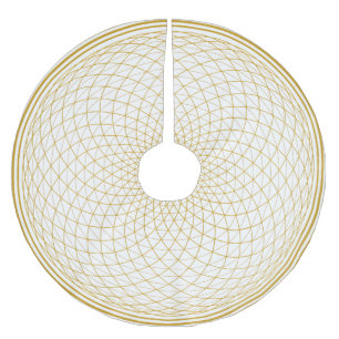 Gouden Kroon Chakra Mandala op Wit Kerstboom Rok