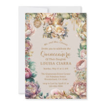 Gouden Kroon Diamant Bloemen Quinceanera