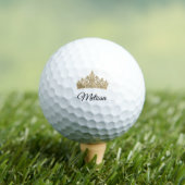 Gouden Kroon en Aangepaste Naam Mooie Golfballen (Insitu Shirt)
