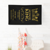 Gouden kroon en snor Barbershop Spandoek (Insitu)