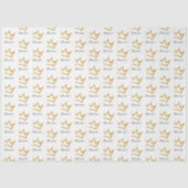 Gouden kroon gepersonaliseerd tissuepapier (Voorkant)