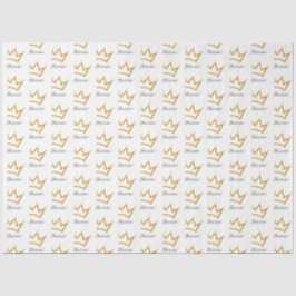 Gouden kroon gepersonaliseerd tissuepapier