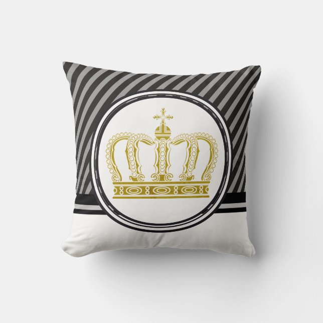 Gouden Kroon + jouw ideeën Kussen (Voorkant)