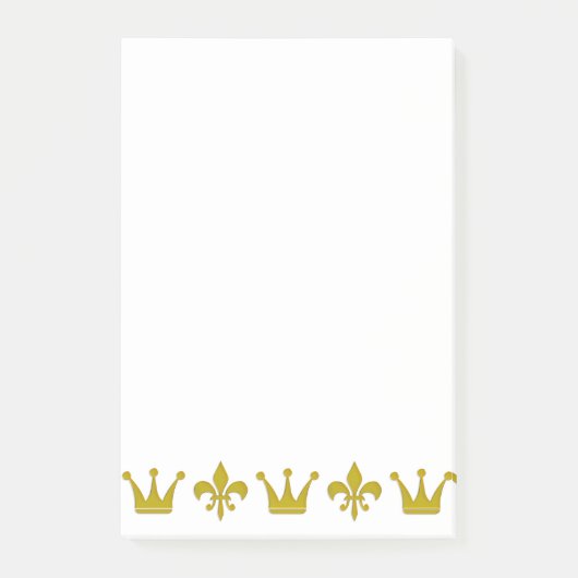Gouden Kroon & Lelie Rand + jouw ideeën Post-it® Notes (Voorkant)