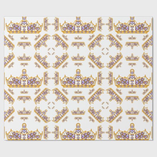 gouden kroon met haringdiamanten cadeaupapier (Vlak)