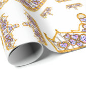 gouden kroon met haringdiamanten cadeaupapier (Rol Hoek)