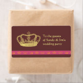 Gouden kroon met roze bar etiket (Insitu)