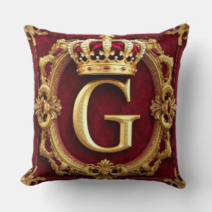 Gouden Kroon Monogram G Luxe Frame Elegantie ✨ Kussen