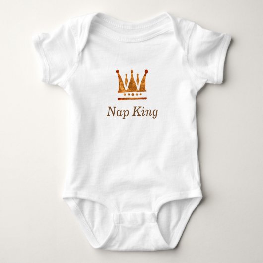 Gouden kroon, Nap King Baby Jersey Bodysuit (Voorkant)